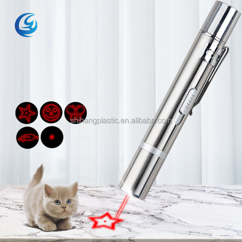 Pet Toy USB Rechargeable Mini Flashlight Red LED Laser Pointer Funny Cat Pen Funny Cat Chaser Stick Pet toy