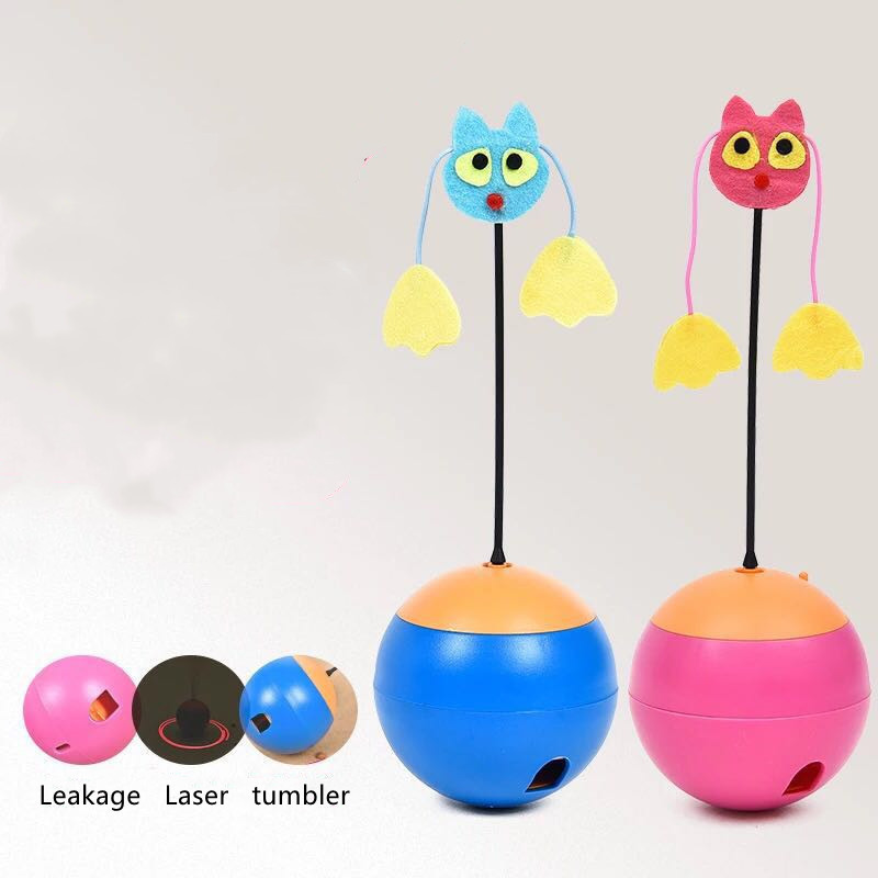 Funny Cat Stick Tumbler cat toys food dropping ball cat pet leakage food toy ball pet food toy