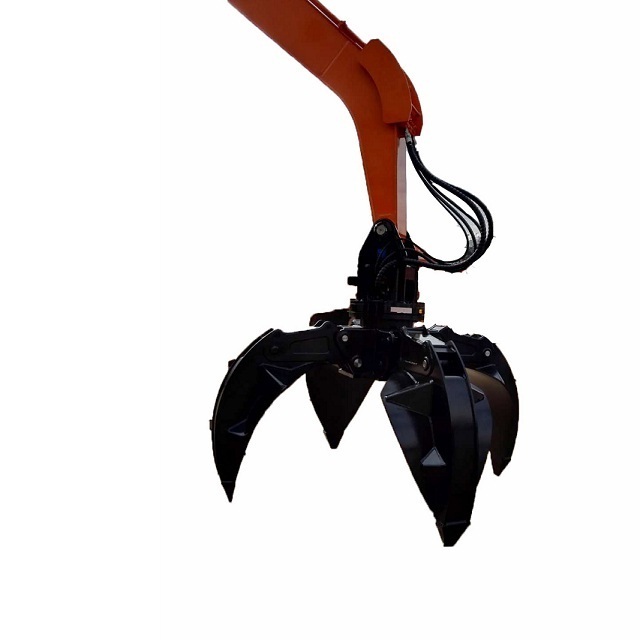 Excavator Attachments Rotator Grab Bucket Metal Claws Orange Peel Grapple