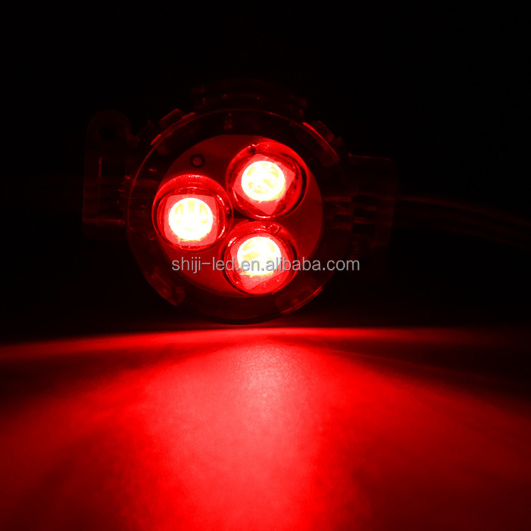 High Quality IP67 Waterproof Clear Lens Cover 30mm 3leds Module Addressable RGB Led Pixel Light