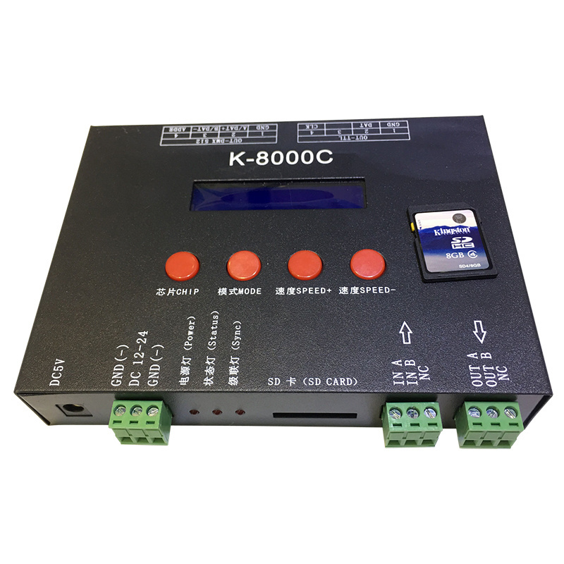 SD card led rgb controller K-8000C for led strip led pixel light