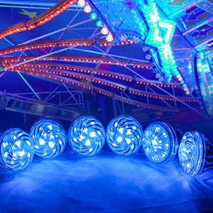 Custom 24V decorative led bulbs 60mm smart pixel lights Programmable playground Ferris wheel outdoor building lighting