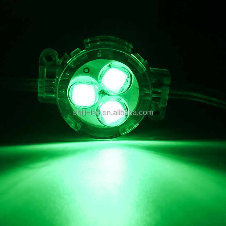 High Quality IP67 Waterproof Clear Lens Cover 30mm 3leds Module Addressable RGB Led Pixel Light