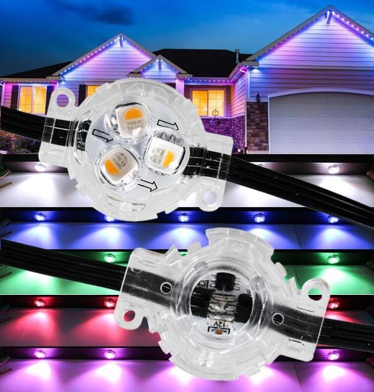 SHIJI IP67 IP68 Addressable 12V UCS2904 30mm Rgbw Led Pixel Point Light Outdoor Christmas Decoration LED Module Light