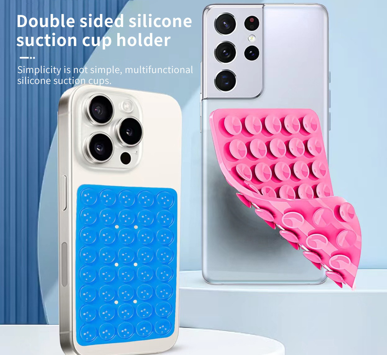 Factory Wholesale Silicone Suction Pad For Mobile Phone Anti-Slip Fixture Suction Cup Cell Phone Case Grip Holder