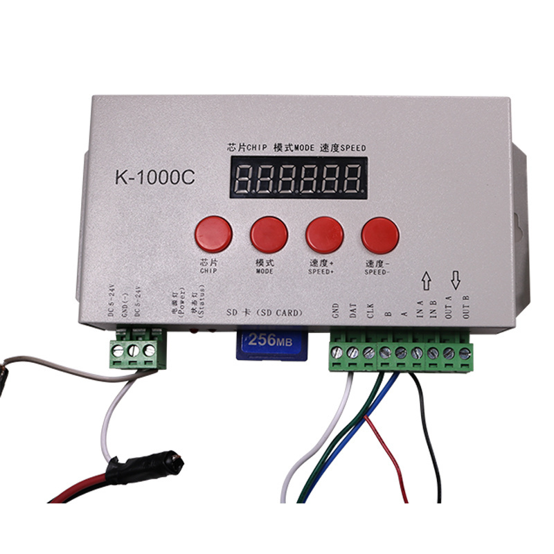 k1000c programmable sd card led pixel digital controller 2048 pixels