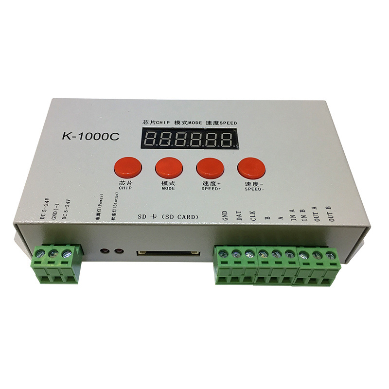 k1000c programmable sd card led pixel digital controller 2048 pixels