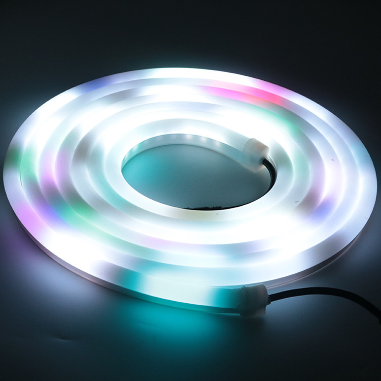 Trade Assurance 20*20mm 180deg New Waterproof LED neon flex /RGB Multi-color Changing Flexible neon light