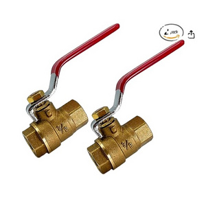 3/8" Full Port Heavy Duty Ball Valve, Female Thread NPT Water Stop Shut Off Lead-Free Brass Ball Valve, 150 PSI WSP,