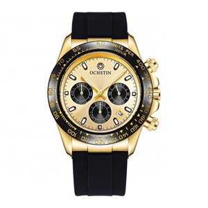 Top Brand Mens Quartz Silicone Strap Sport Ochstin Chronograph Watch