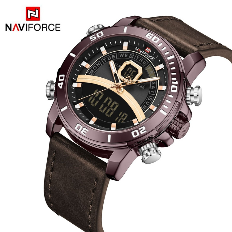 Naviforce 9181 Luxury Brand Waterproof Sports Mens Digital Quartz Watch