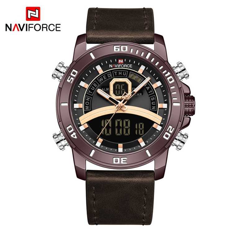 Naviforce 9181 Luxury Brand Waterproof Sports Mens Digital Quartz Watch