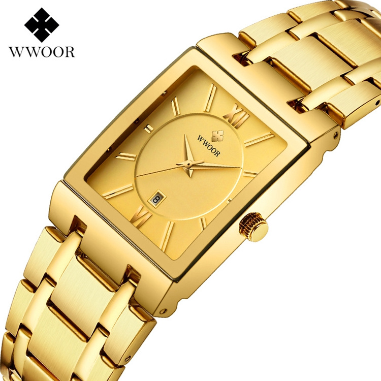 Hot Sale Fashion Stainless Steel Wwoor 8858 Men Quartz Wrist Watch