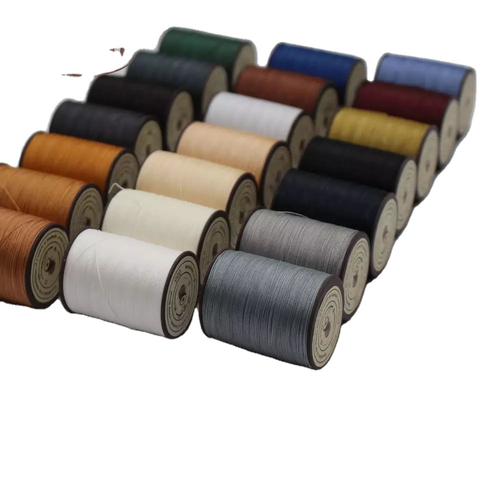 0.55mm 120m round Waxed threads for sewing leather polyester thread for sewing machine nylon thread