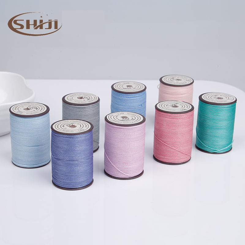 0.55mm 120m round Waxed threads for sewing leather polyester thread for sewing machine nylon thread