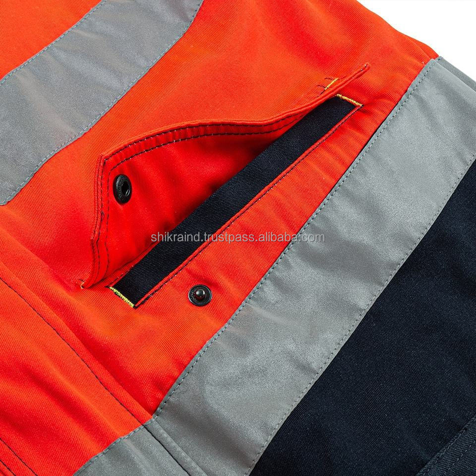 Your Logo Printed High Visibility workwear Clothing Working Jackets Construction Hi Vis Safety Reflective Jacket