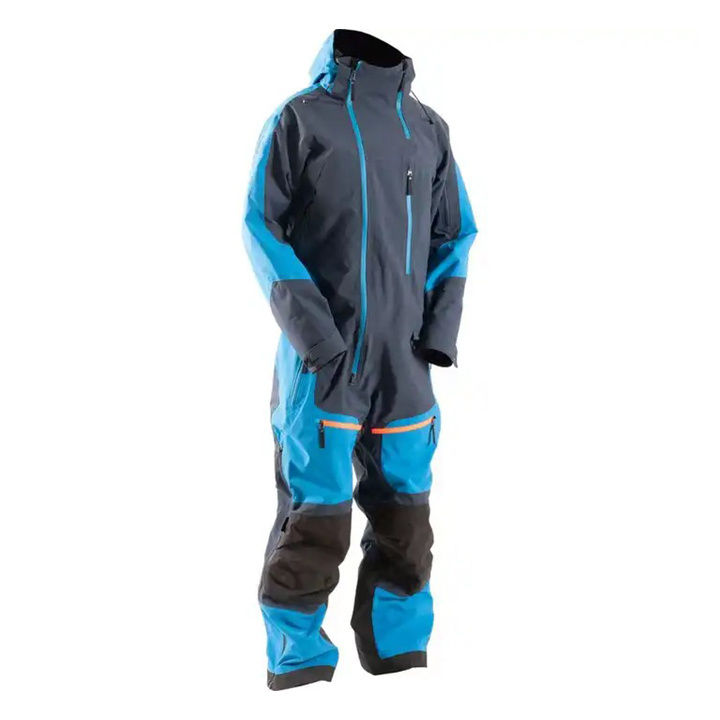 New Arrival Winter Ski Jumpsuit One Piece Snow Suit For Men Fill Goose Down Wear Full Body Ski Tracksuit