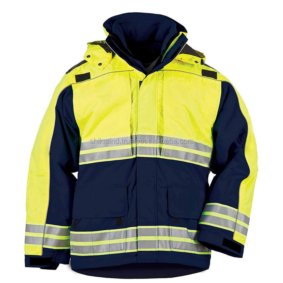 Customizable logo Water Resistant Jackets High Reflective Tape Windbreaker Safety Jacket construction work uniform