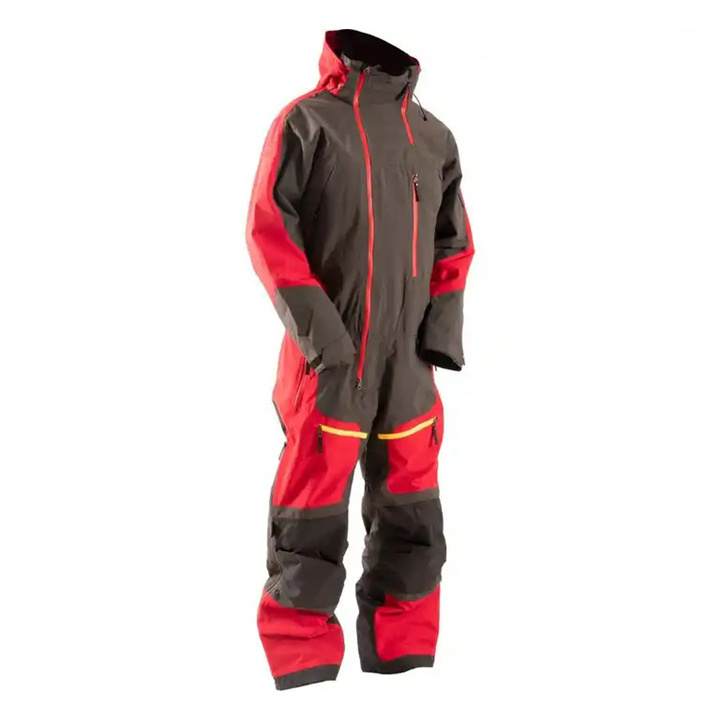 New Arrival Winter Ski Jumpsuit One Piece Snow Suit For Men Fill Goose Down Wear Full Body Ski Tracksuit