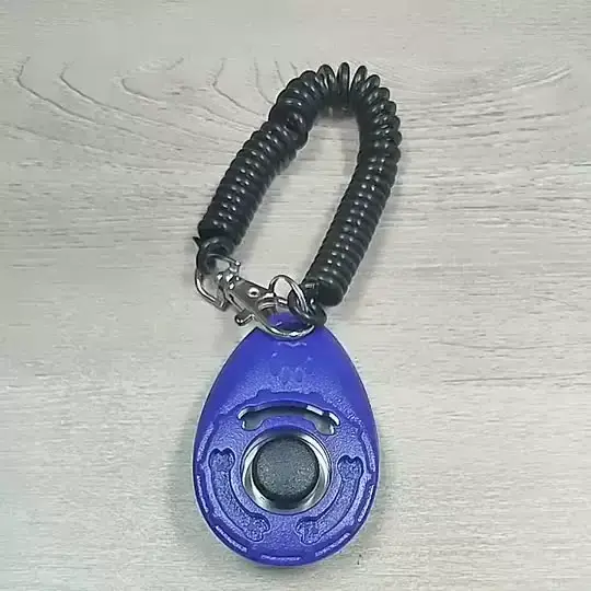 Durable Pet Training Trainer Clicker Button Manual Wrist Strap Finger Click Press Clicker Dog Training