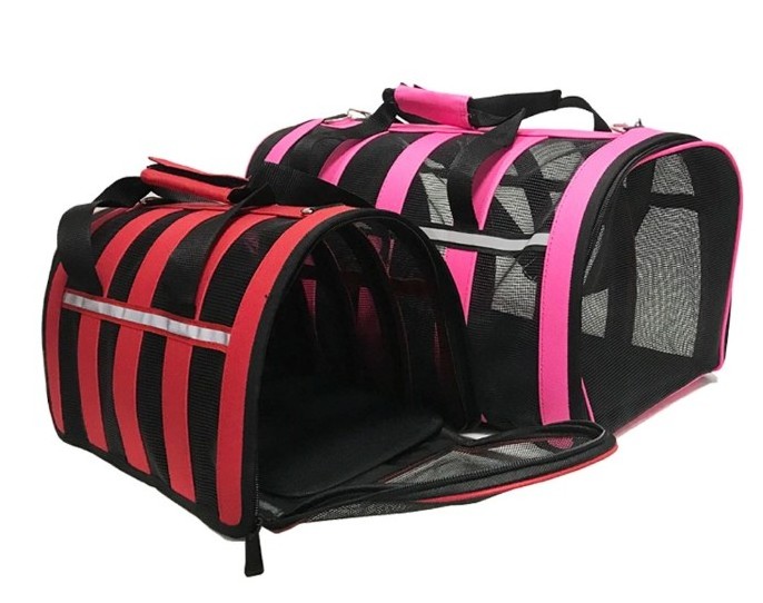 Portable Sided Pet Travel Carrier Dog Tote Bag Airline Pet Carrier for small dogs cats