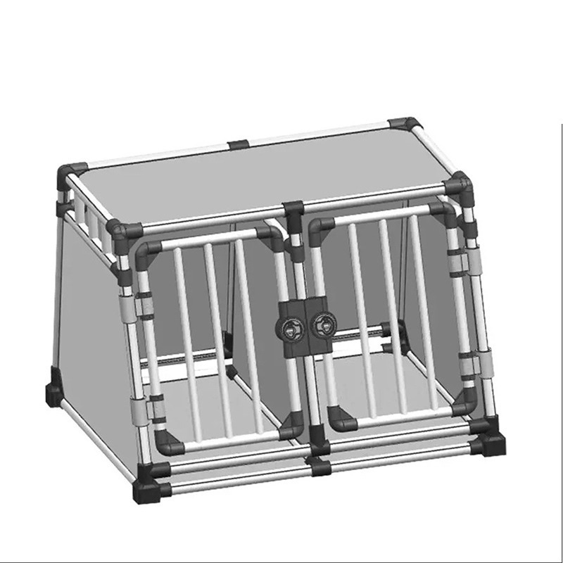 Indoor Outdoor different size Pet Cage Large Medium Dogs cat Travel Metal Double-Door car travel cages carrier