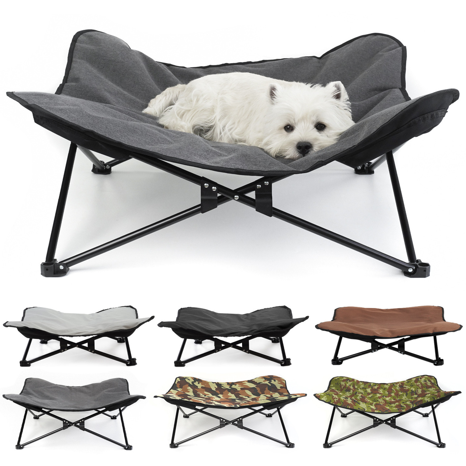 Pet Outdoor&Indoor Elevated Hammock Bed Easy To Set Pet Bed Summer Cooling Bed For Hot Seasons