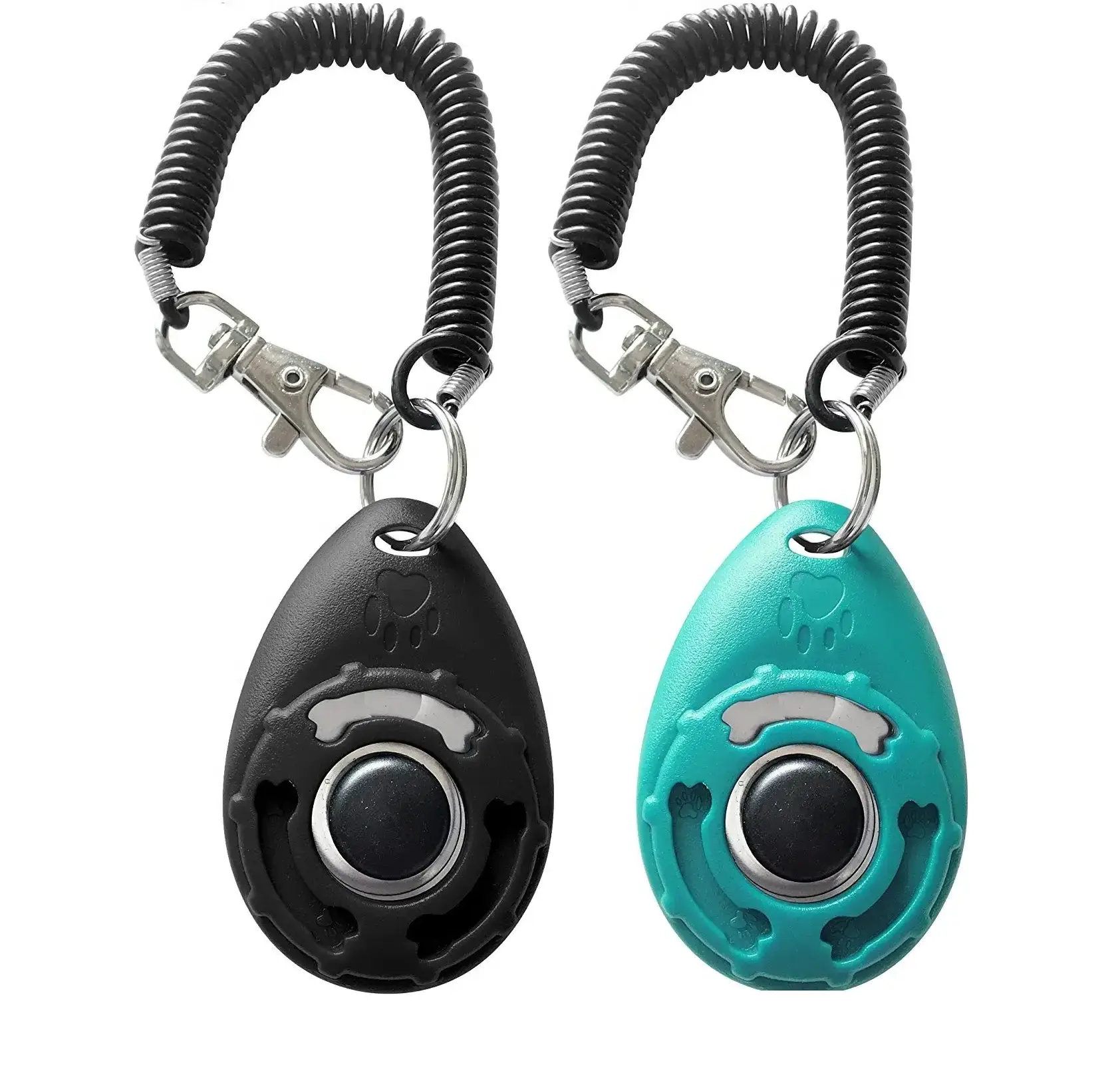 Durable Pet Training Trainer Clicker Button Manual Wrist Strap Finger Click Press Clicker Dog Training