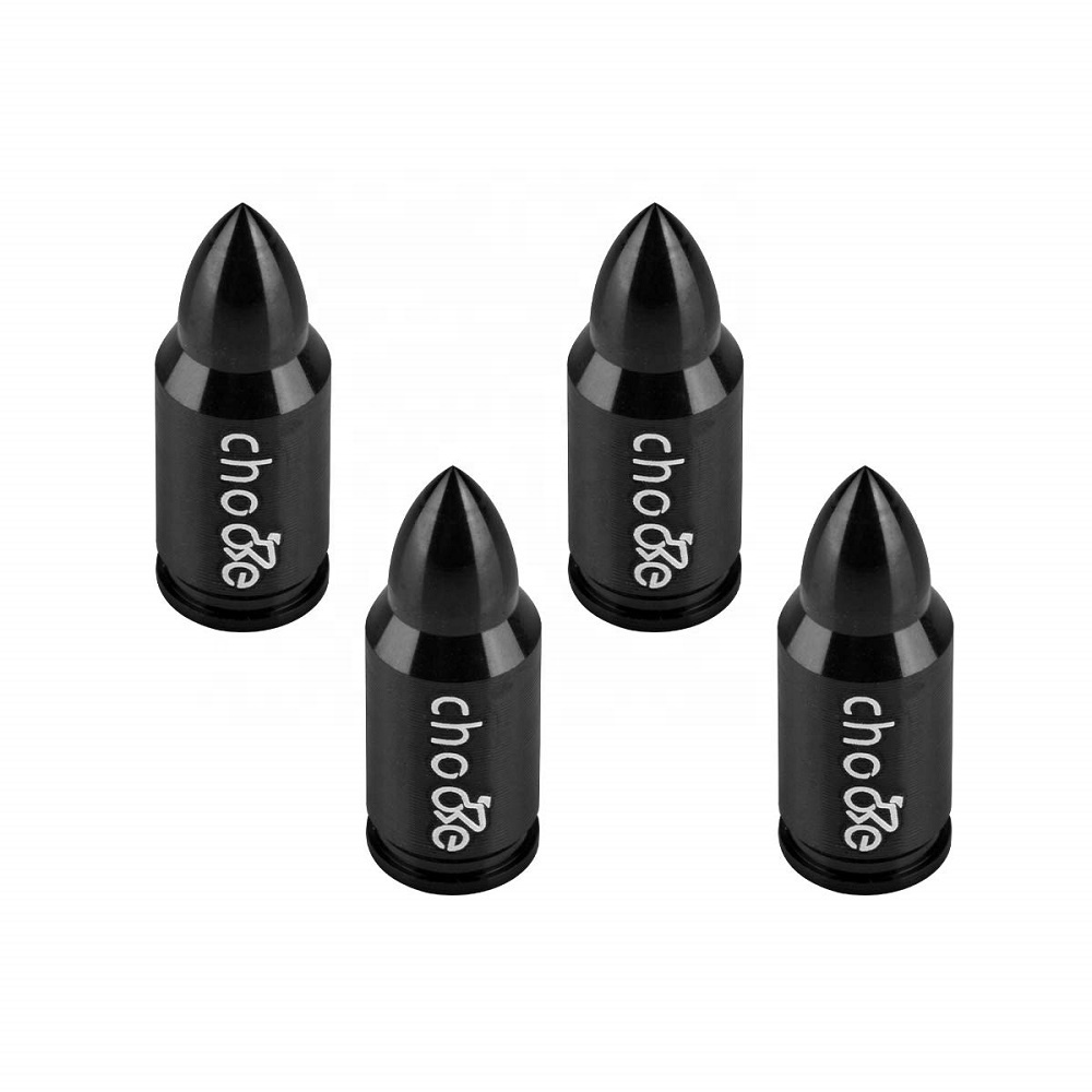 French Style Bullet Tyre Valve Caps for Road MTB Racing BMX Mountain Bike 4 Pcs Presta Valve Caps