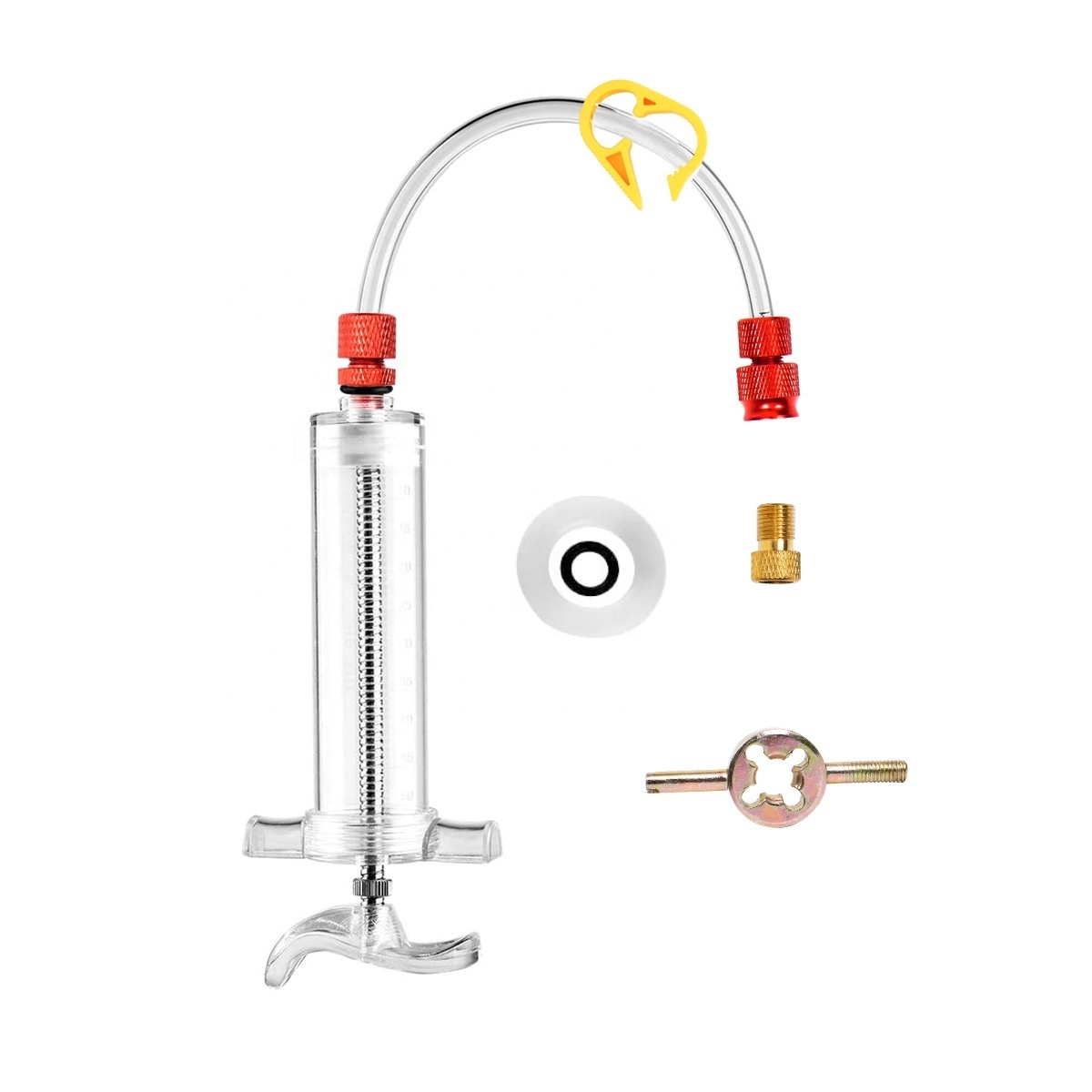 Bike Tubeless Tire Sealant Injector for Stan's No Tubes Sealant with Presta Schrader Valve Core Removal Tool Set,20ml/50ml