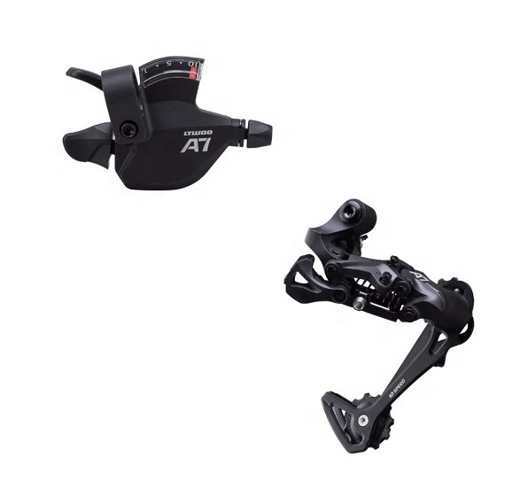 Precise Aluminum Alloy 10 speed Rear Derailleur with shifter lever for MTB Road Bikes Bicycle parts