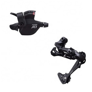 Precise Aluminum Alloy 10 speed Rear Derailleur with shifter lever for MTB Road Bikes Bicycle parts