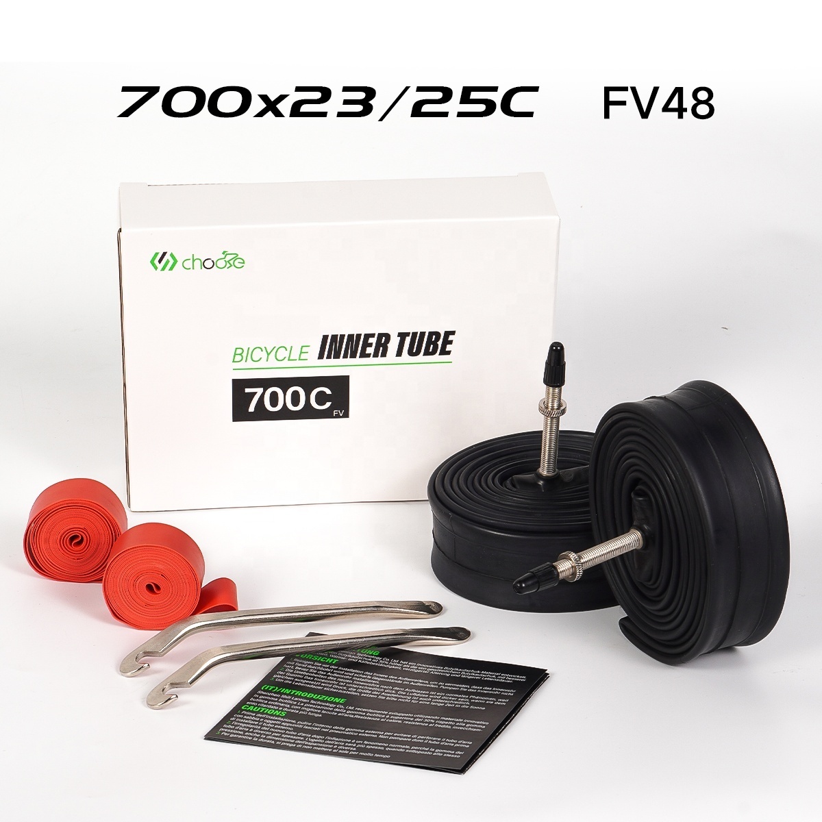 Bicycle Tubes 700C X (23/25, 28/32, 35/43) Road & Gravel 48mm Presta Valve Bicycle Inner Tubes