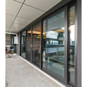 PLFE  standard retractable Screen Door  patio slide vertical glass aluminum retractable screen door