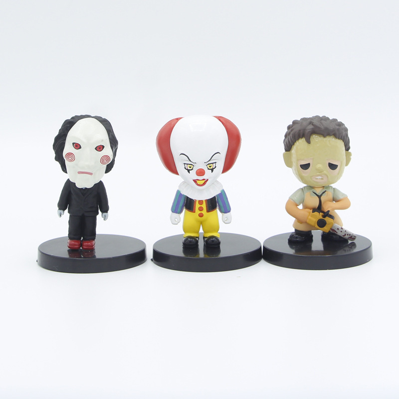 5.5cm Mini Chucky Action Figures Set Saw Scream Thriller Movie PVC Toys Horror Figurines