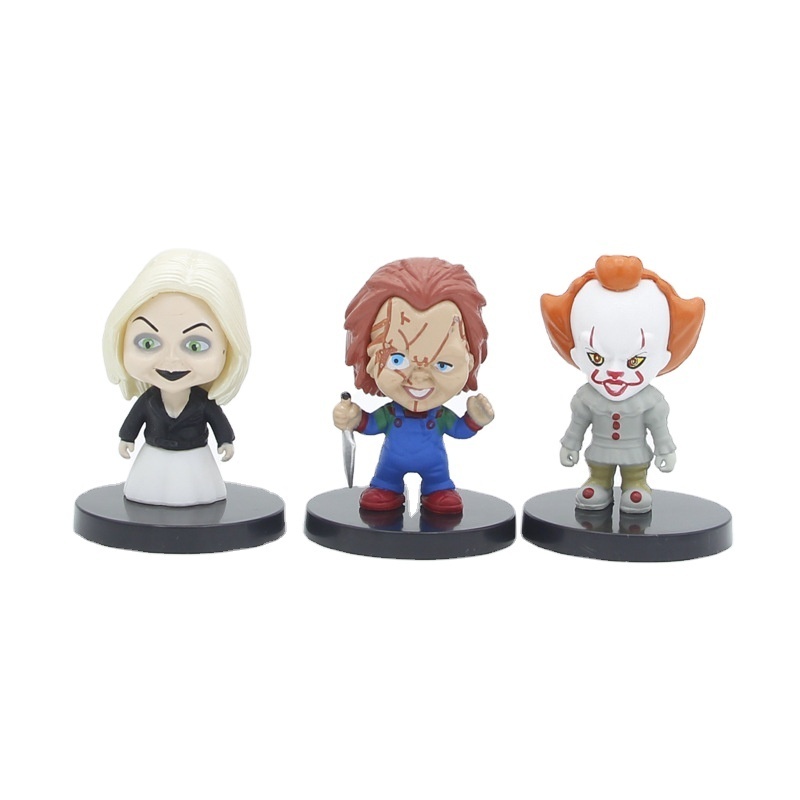 5.5cm Mini Chucky Action Figures Set Saw Scream Thriller Movie PVC Toys Horror Figurines