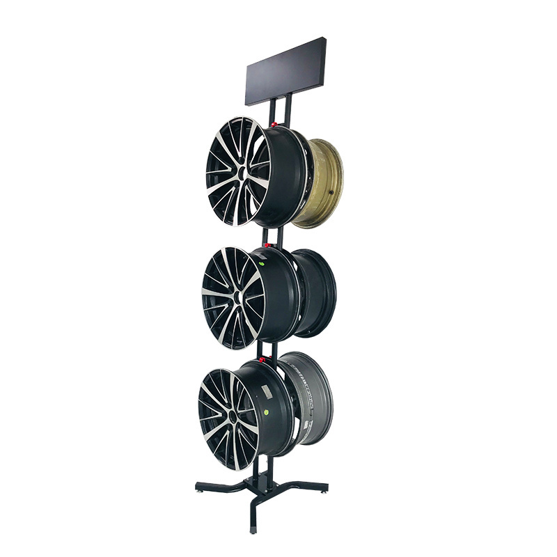 Free Standing Plastic Display Stand Car Wheel Tires Floor Display Rack