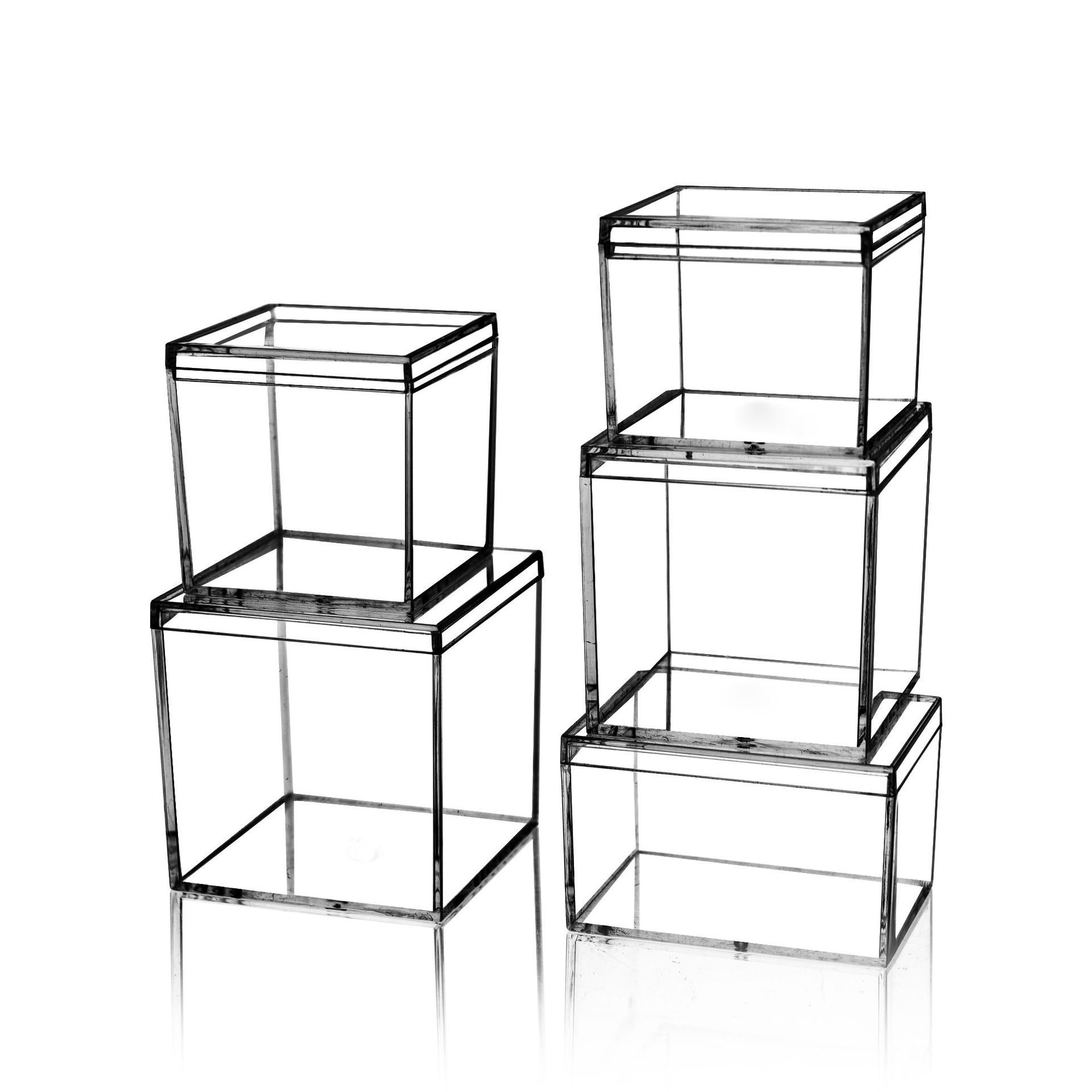 Manufacture wholesale Square Acrylic Storage Cube Small Candy Favor Clear Acrylic Box With Lid