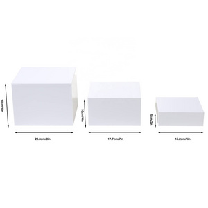 5 Sided Acrylic Box sets White buffet Wedding Party Plinth Food Stand Acrylic Display Risers for events