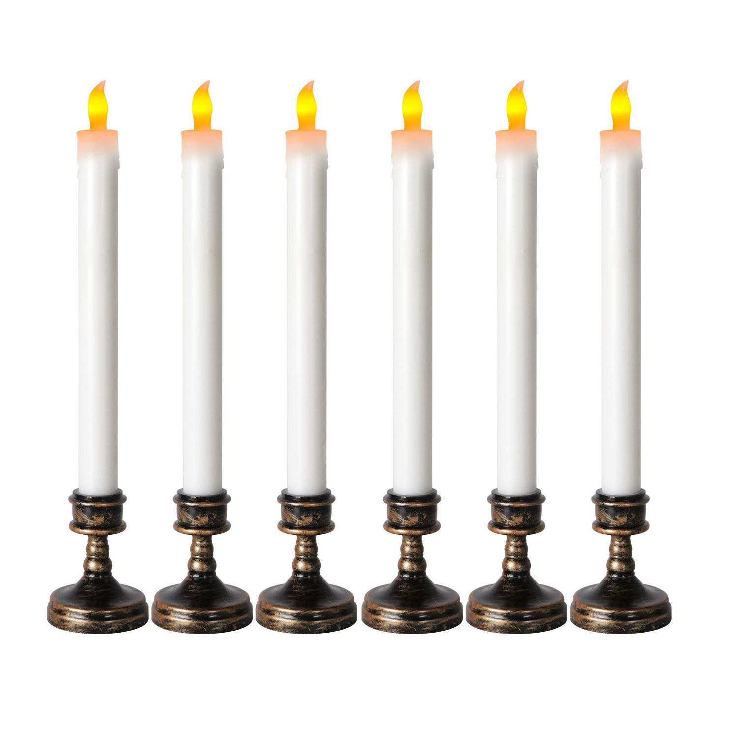 8  Electric Flickering Flameless 3D Wick Light , Votive Candlesticks Candlesticks led Tea Light Floating Taper Window Candles