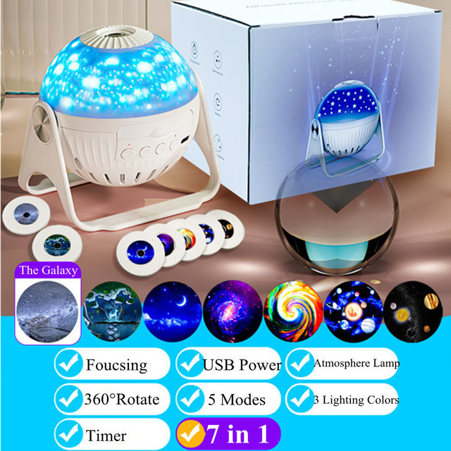 Galaxy Projector 7 in 1 Planetarium Projector Night Light