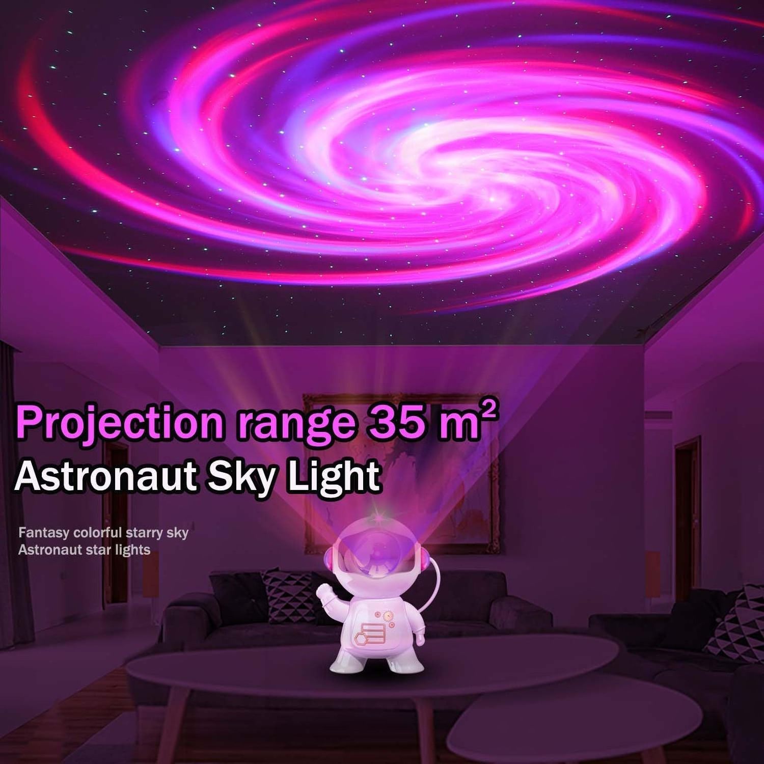 Remote Control 360 Adjustable Star Light Space Astronaut Galaxy Star Projector LED Night Light