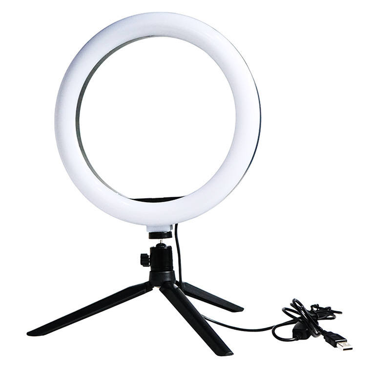 LED Camera Light , Desk Makeup Ring Light , 10 inch  led selfie ring light with tripod