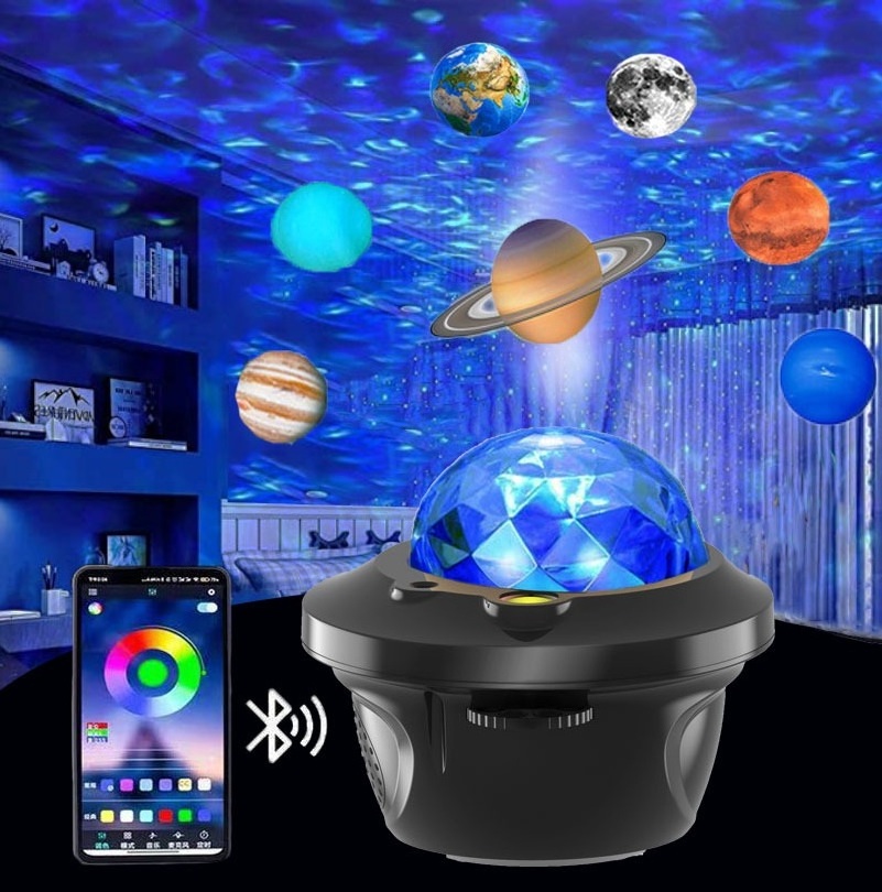 Upgraded Home Planetarium Night Light Ambiance BT speaker LED Projector Light Music Nebula Projector  Planet Star Lights