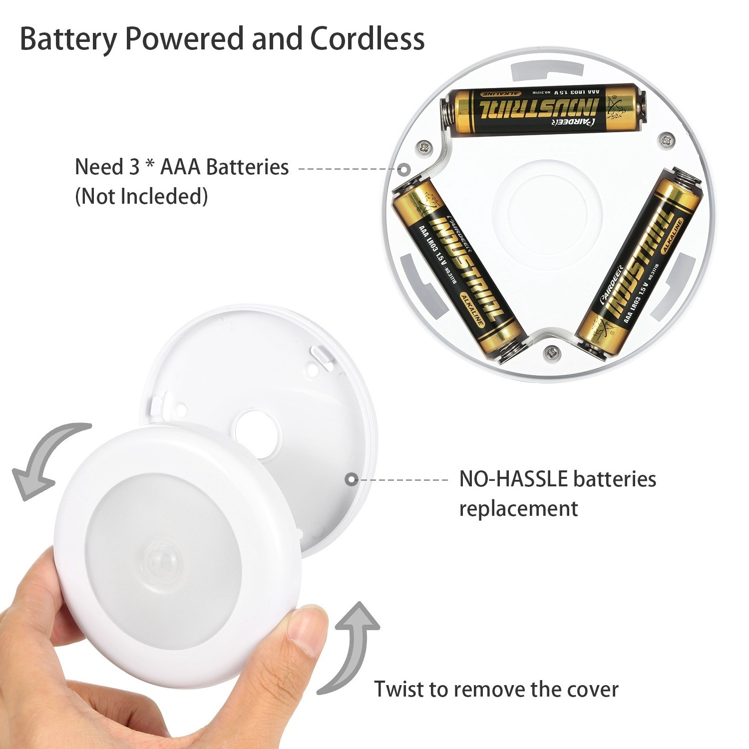 Battery Powered Stick on Magnetic Motion sensor under cabinet kitchen lights