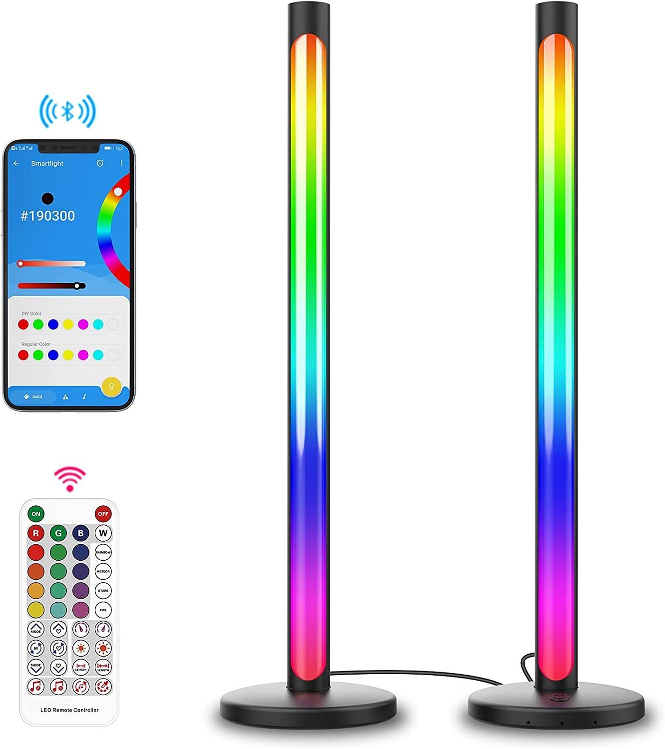 RGB Color Changing Gaming Lights with Music Sync Ambiance Backlights with APP Control  Smart Led Light Bars