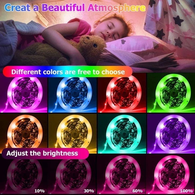 LED strip light 24V BT 5050 illusion atmosphere light set RGB light strip