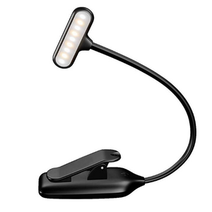 9 LED Book Light Clip on, Rechargeable Clip Reading Light  Portable Music Stand Light, Lightweight Clip Light