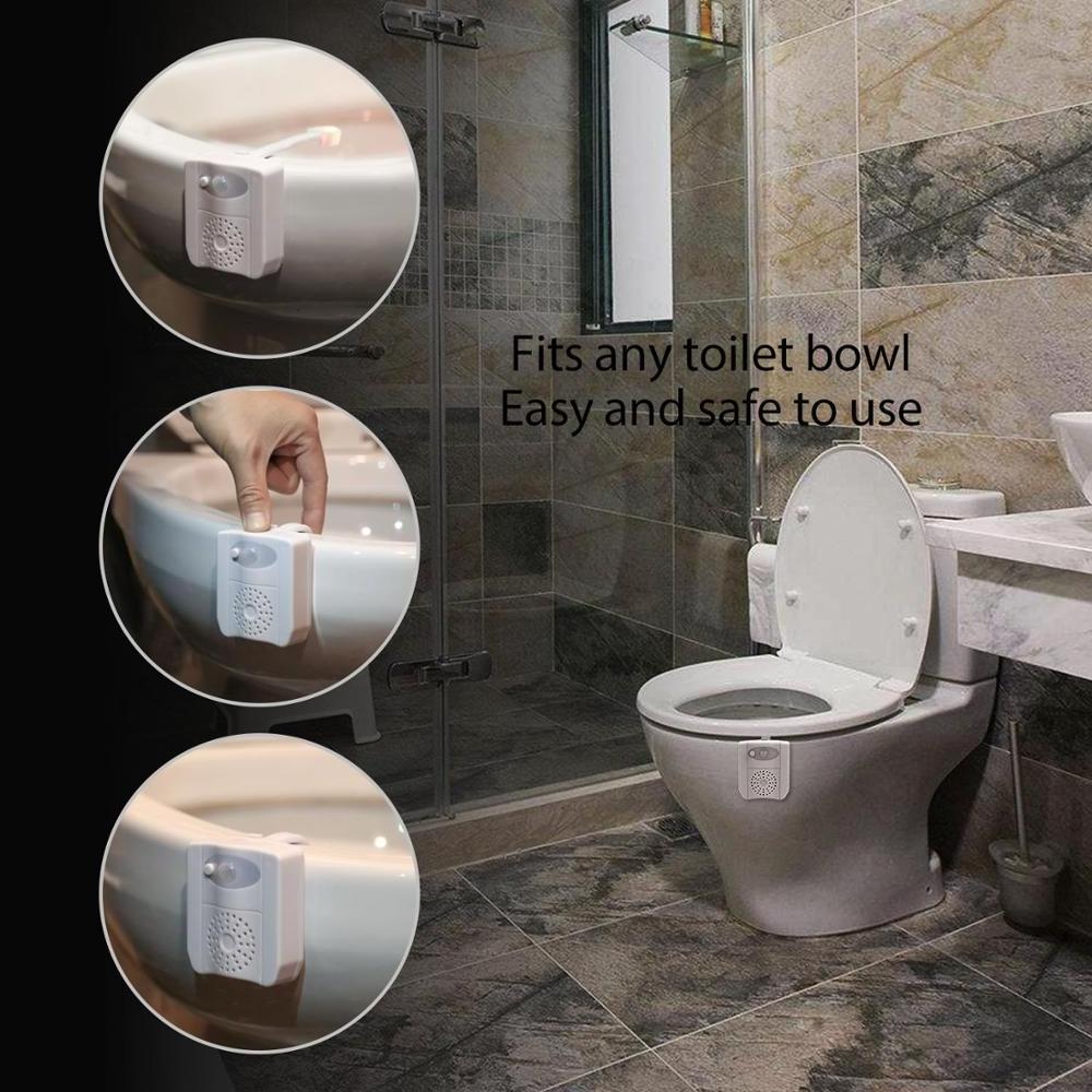 16 Colors LED Toilet Night Light  lamp  with UV Ultraviolet ,   Motion Sensor Toilet Bowl Nightlight for toilet seat