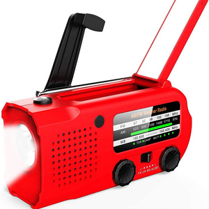 Upgraded 5000maH Power Bank  Emergency Weather Radio Solar Hand Crank AM FM NOAA Portable Radio with 3W Flashlight Reading Lamp